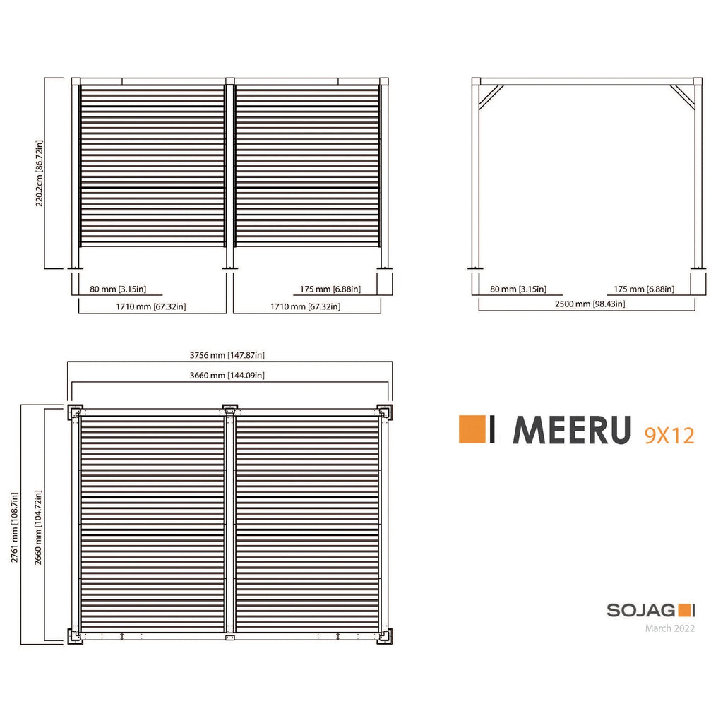 Sojag Meeru 9 Ft. X 12 Ft. Pergola