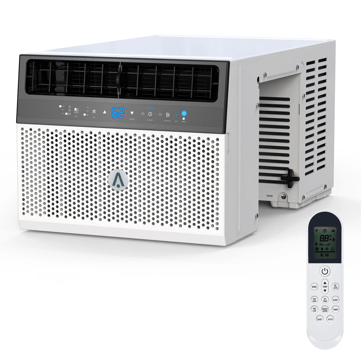 Missky 8000 BTU Window Air Conditioner U-Shaped with Remote, Window AC Units w/24H Timer, 6 Modes, Wi-Fi Enabled, Cools Up to 350 Sq.ft for Home, White
