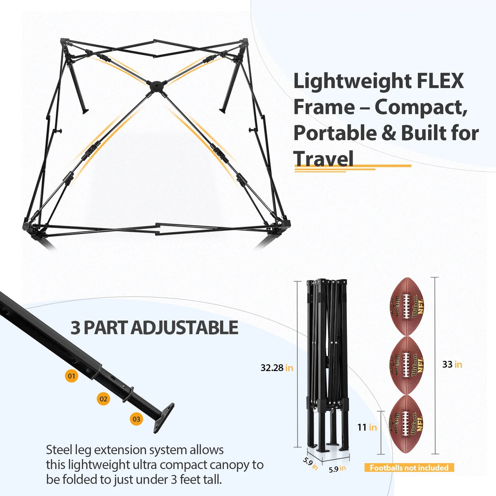 EAGLE PEAK Flex Ultra Compact 4 ft x 4 ft Pop-up Changing Room Canopy, Portable Privacy Cabana