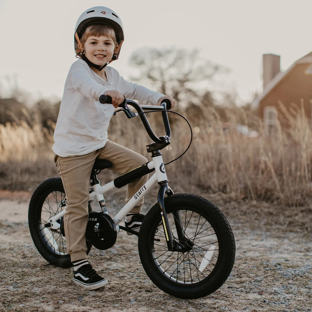 Glerc 14 Inch Little Kids Bike BMX Style Bicycle with Training Wheels Coaster Brake for 3 4 5 Years Old Boys Girls, Blue