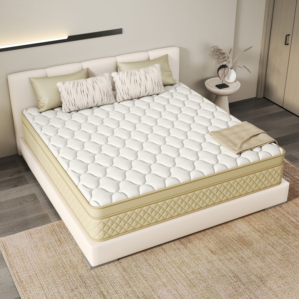 Yilicy 12 inch Queen Mattress,Hybrid Mattresses Medium in a Box
