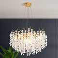 Modern Tree Branch Chandelier,Round Luxury Chandeliers for Dining Room,High Ceiling Chandelier Light Fixture Hanging Pendant Light Fixtures