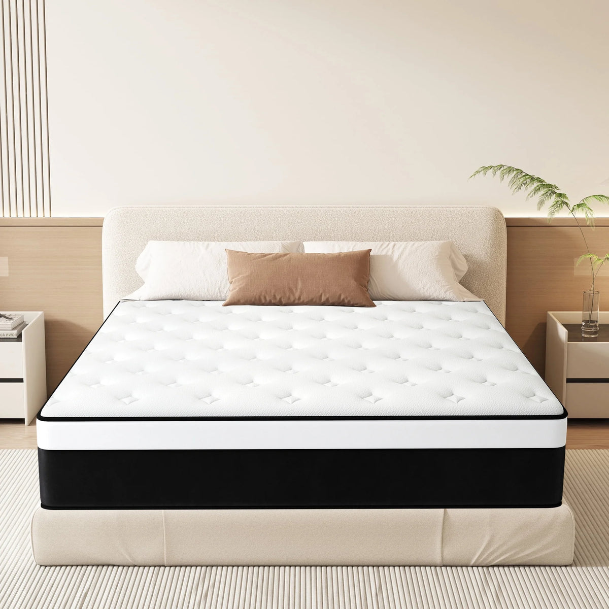 Full Mattress, 14 inch Hybrid Mattress in a Box,Medium Firm