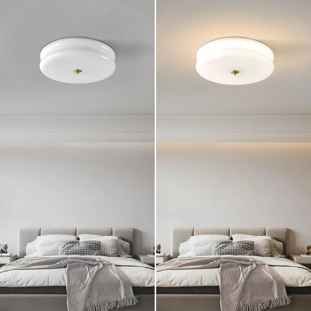 KCO Lighting Mid Century Modern LED Ceiling Lights Mint Green Glass Ceiling Lamp Large Hallway Ceiling Light