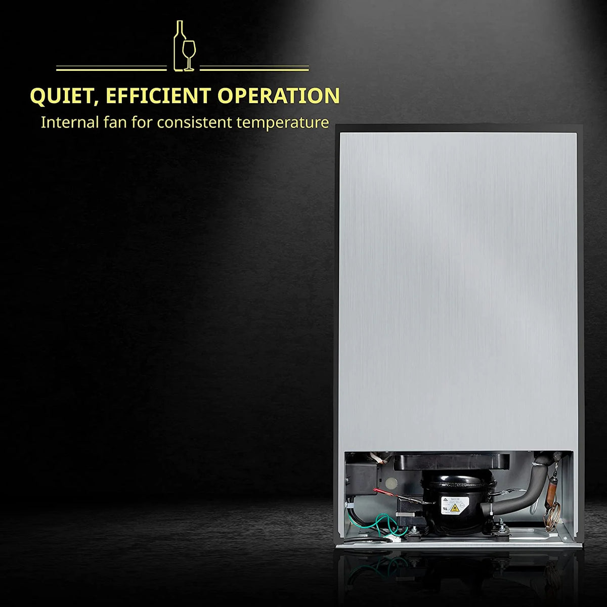 Schmecke Wine Fridge, Dual Freestanding Wine Refrigerator, 33 Bottle Wine Cooler