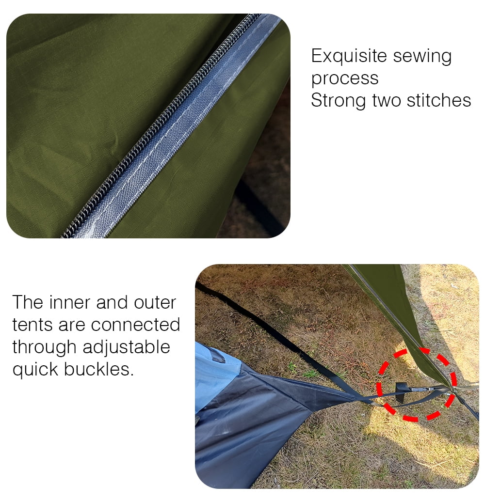 Top Lander 4 Person Tents for Camping Waterproof with Two Porch Hot Tent Bushcraft Shelter 4 Season Family Tent