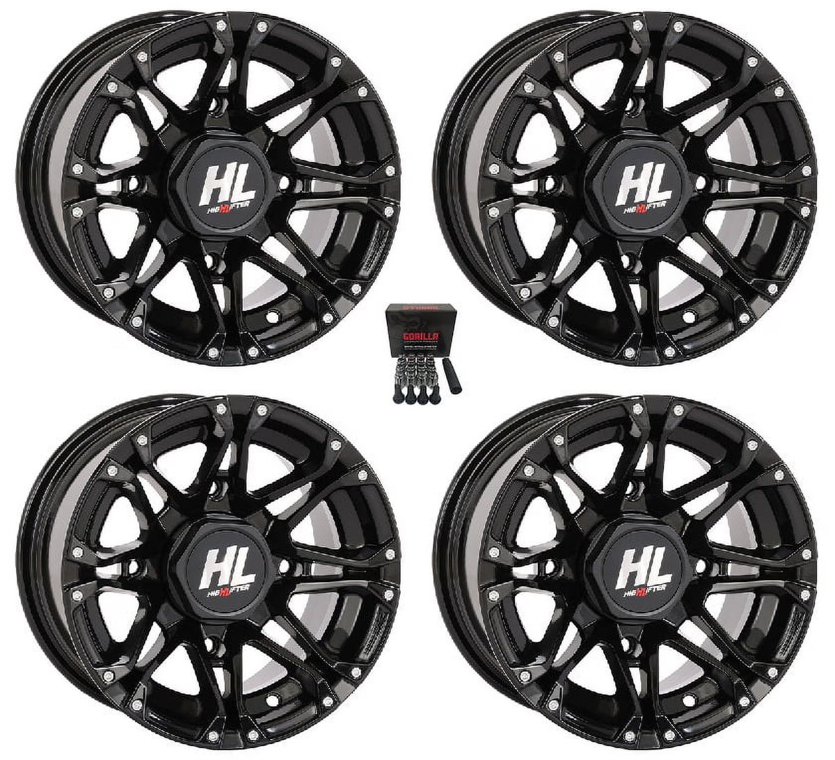 High Lifter by STI HL3 12" Wheels Black Sportsman RZR Ranger