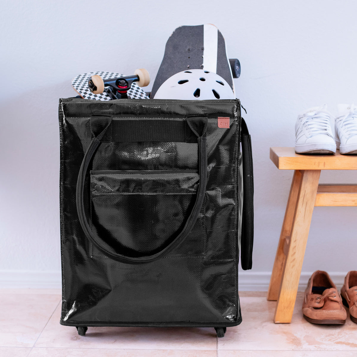 CleverMade Foldable Tote Bag on Wheels