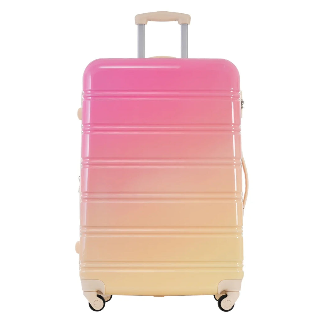 3 Piece ABS Luggage Set, Luggage with Spinner Wheel & TSA  20/24/28 inch, Purple