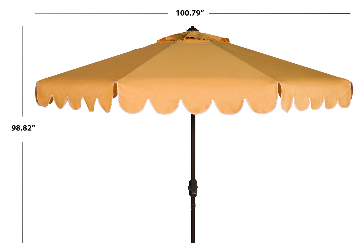 Safavieh Venice 9' Market Crank Tilt Patio Umbrella, Navy/White