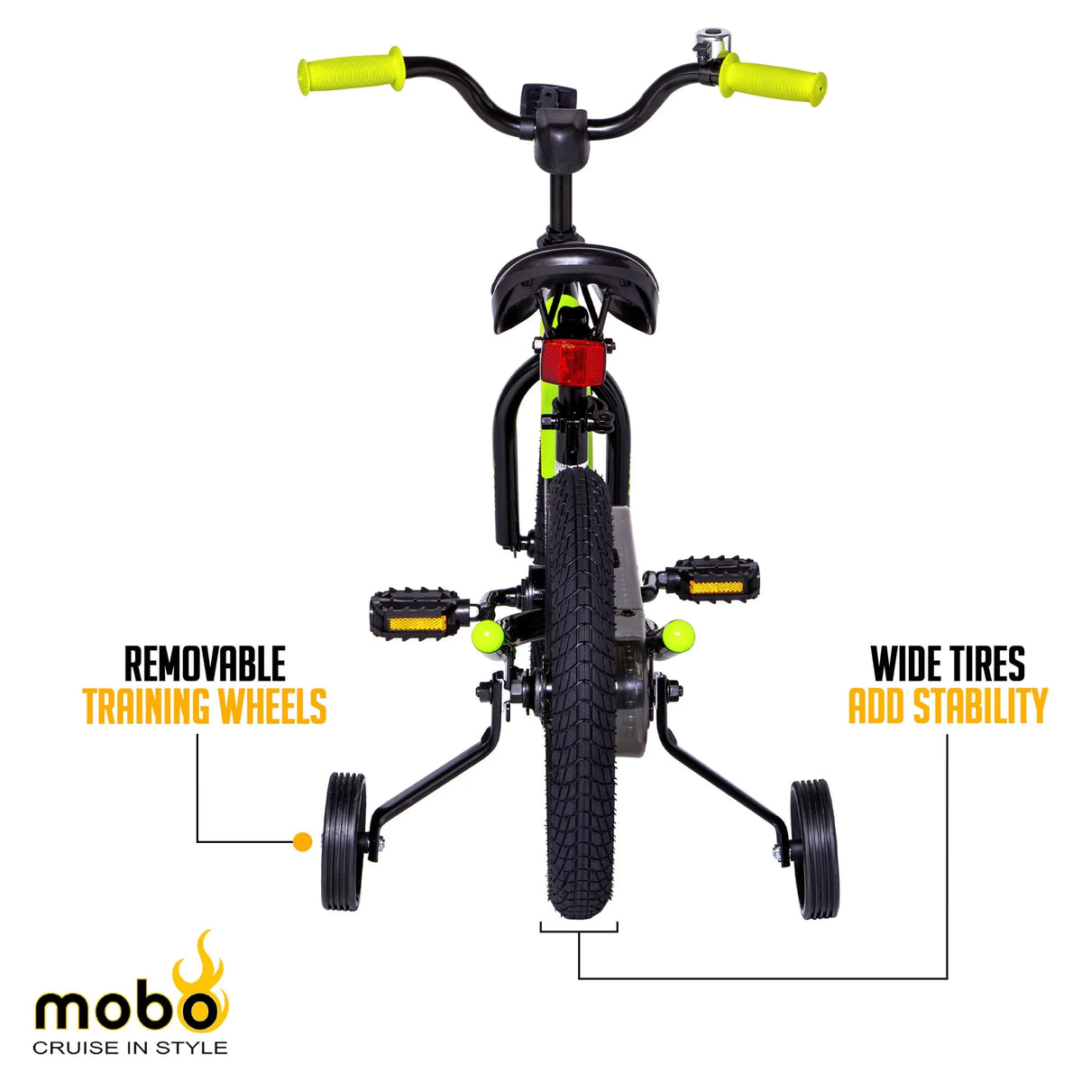 Mobo First Boy's 14" Kids Bike, Ages 3-5 Years Old, Red