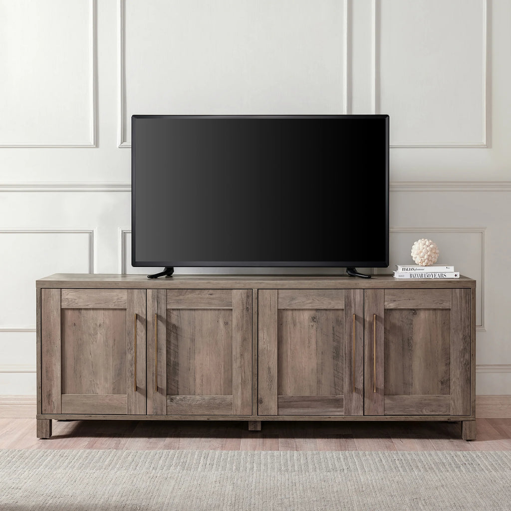 Evelyn&Zoe Chabot Rectangular TV Stand for TV's up to 75", Alder Brown