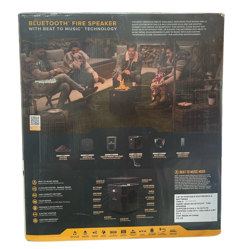 Ukiah Tailgater Bluetooth Outdoor Firepit Speaker