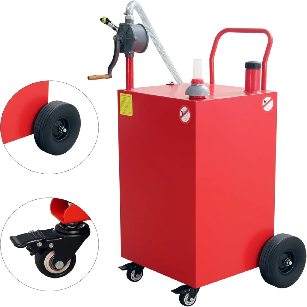 Ladcaser 30/45/50 Gallon Portable Oil Transfer Fluid Diesel Fuel Storage Tanks Gas Caddy Storage Diesel Kerosene Storage Containers for Boat, ATV, Car, Motorcycle