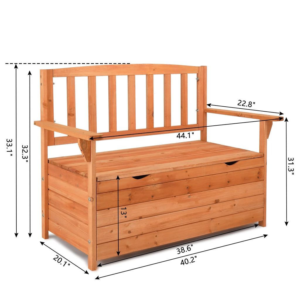 Zimtown Outdoor Storage Bench Deck Box for Patio Furniture, Front Porch Decor,Yellow