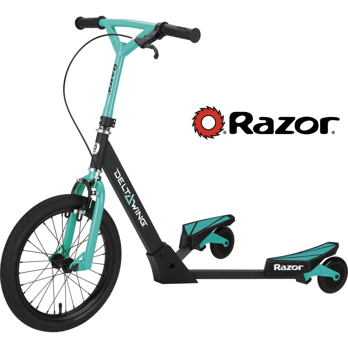 Razor Teal 3-Wheel Drifting Delta Wing Scooter- Ages 6+