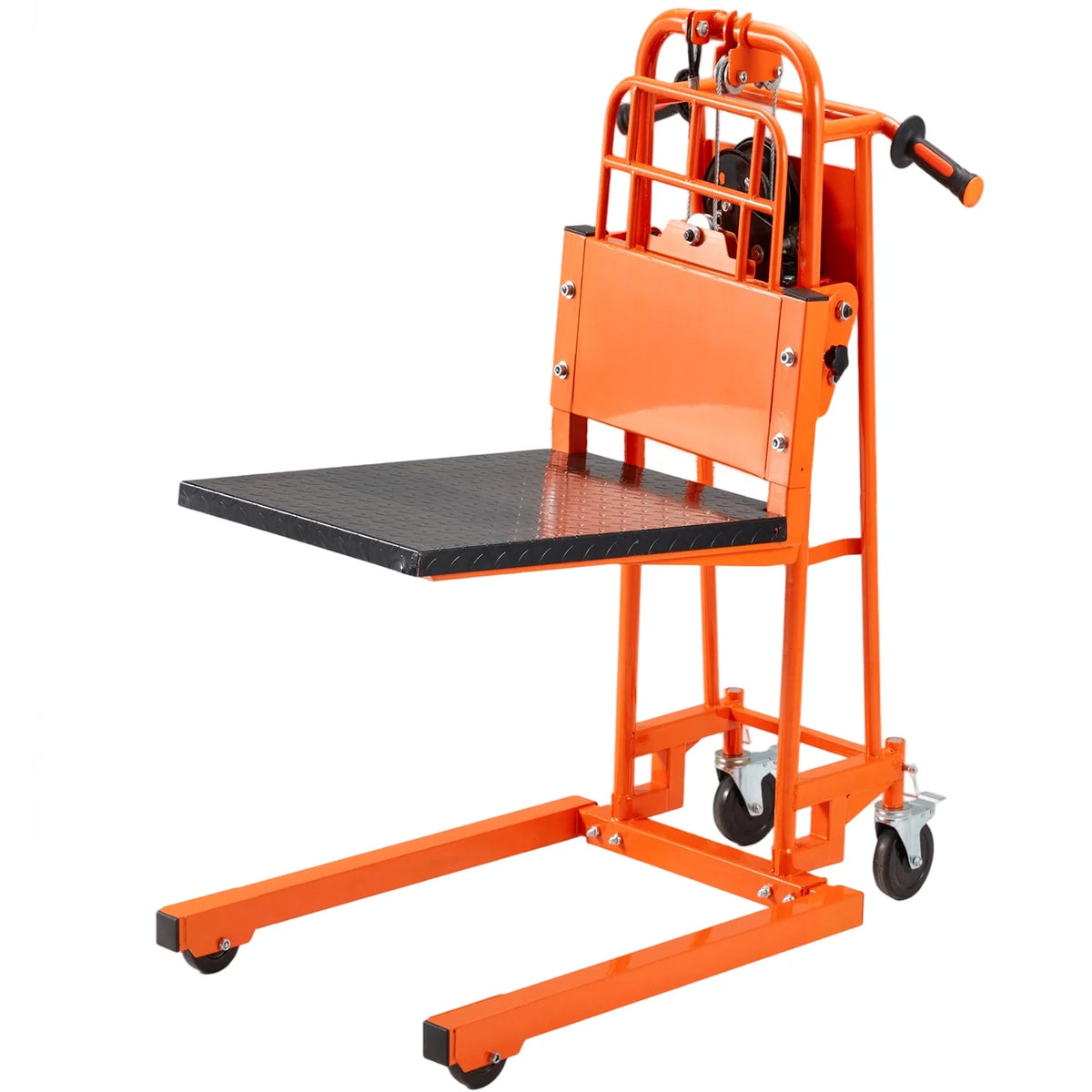 AECOJOY Hydraulic Material Lift Pallet Truck 500 Lbs,Lift Table Cart,32" Max Lift Height Pallet Truck Jack with Lockable Swivel Casters �C Ideal for Warehouse, Workshop and Garage Use
