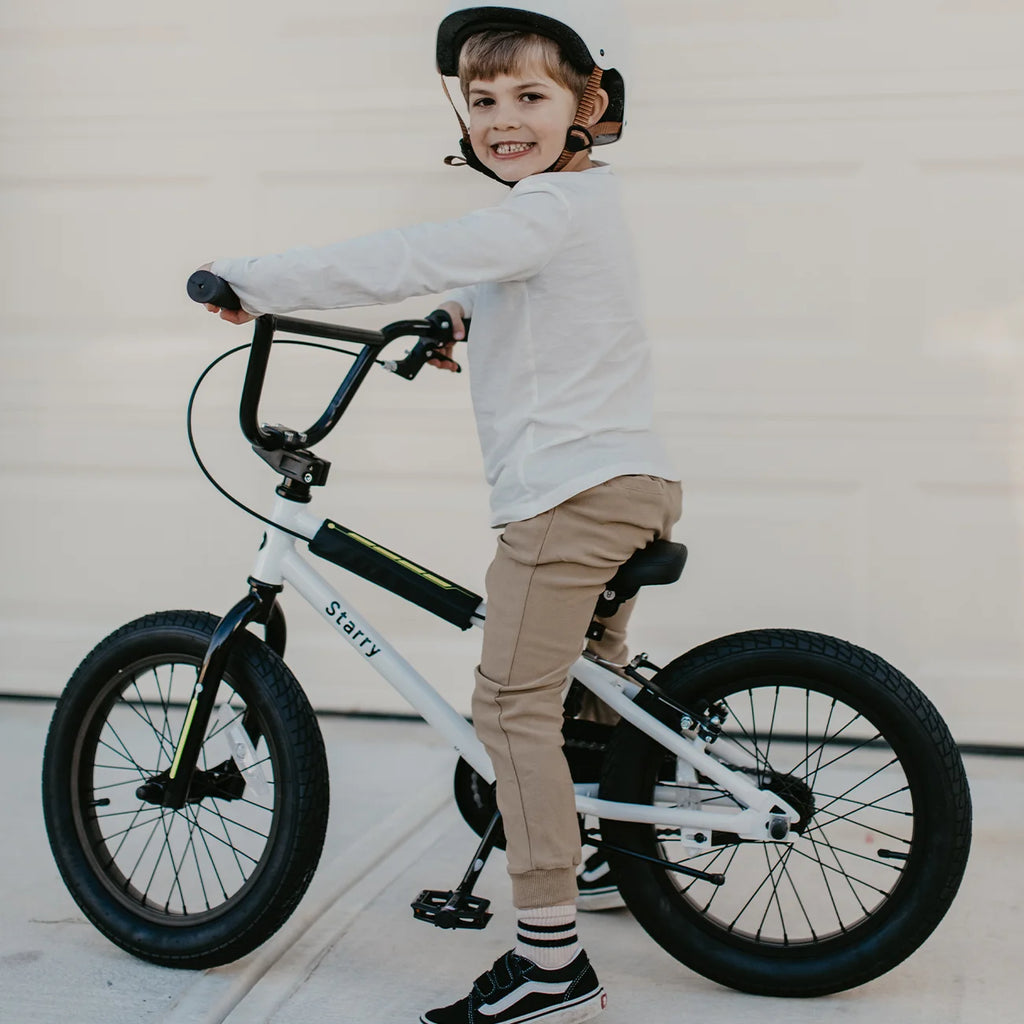 Glerc 14 Inch Little Kids Bike BMX Style Bicycle with Training Wheels Coaster Brake for 3 4 5 Years Old Boys Girls, Blue