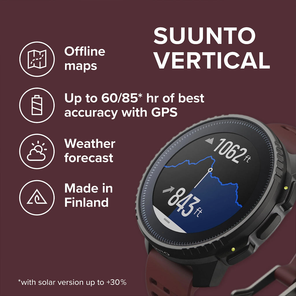 Suunto Vertical Watch, All Black, One Size