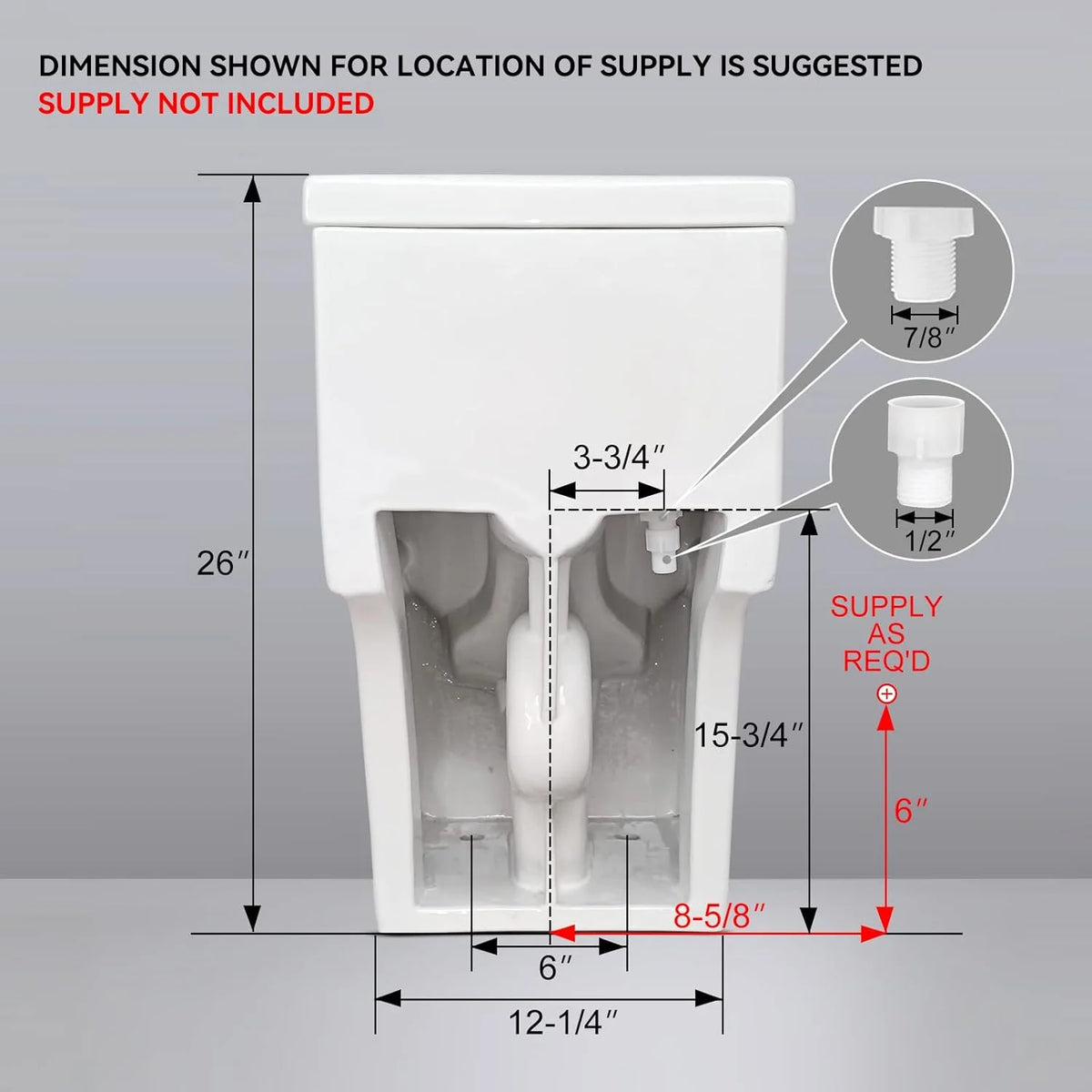 HOROW Compact One Piece Toilet with Comfort Seat ADA Height 17.3" Elongated Dual Flush 0.8/1.28 GPF
