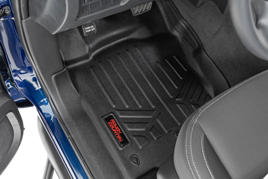 Rough Country Floor Mats for 2017-2024 Nissan Titan | 16-24 Titan XD - M-81712