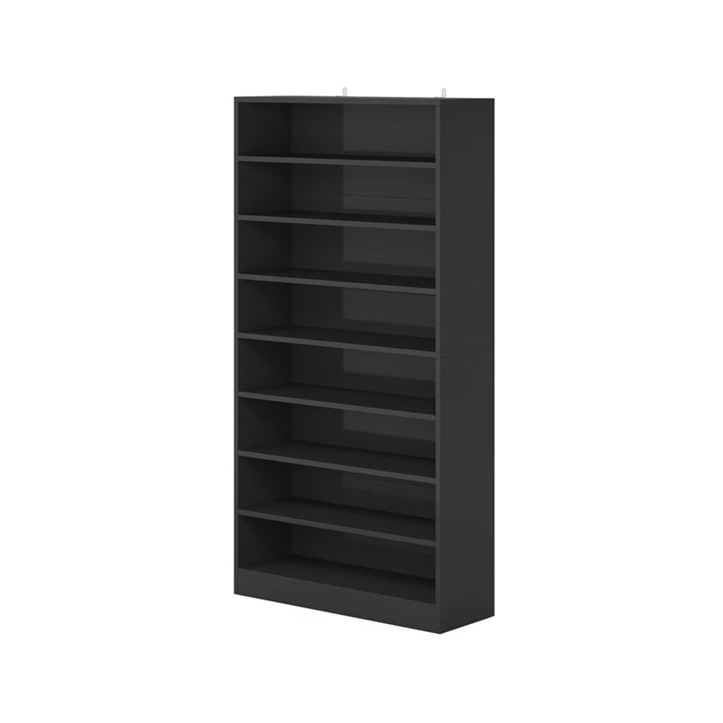 Hommoo Modern Wood Freestanding Shoe Cabinet, 8 Tiers 40-45 Pairs Shoe Storage Rack Organizer for Entryway, Gray