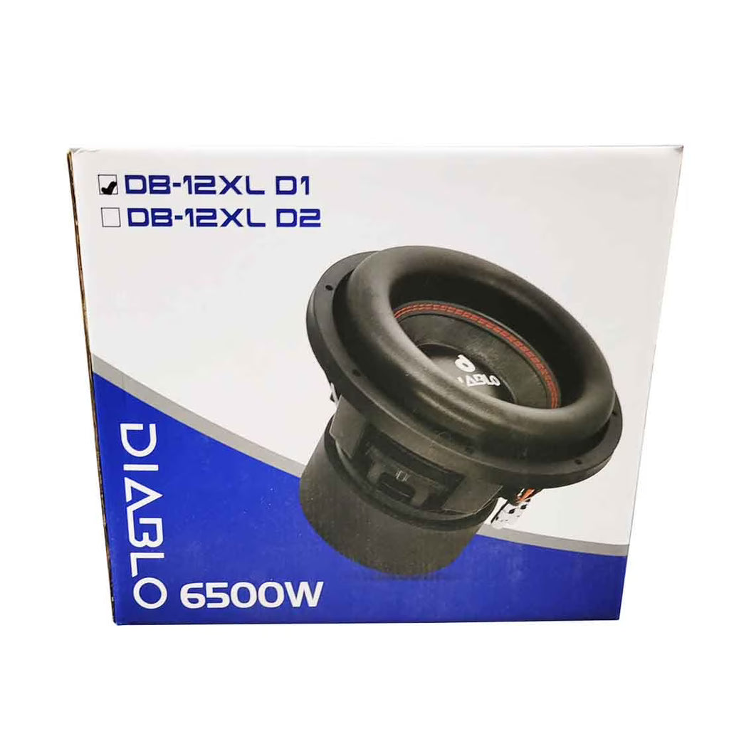 Diablo Water Resistance Car Subwoofers with Paper Cone, Aluminum Black, 12"