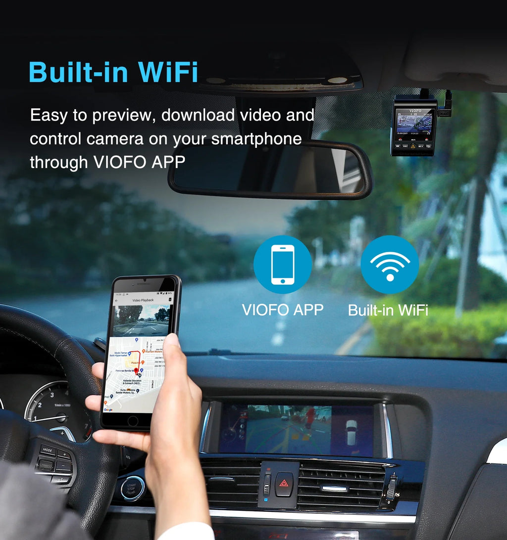 VIOFO A129 Plus Duo Dash Cam 2K 1440P 60FPS + 1080P 30FPS Wi-Fi GPS - NEW