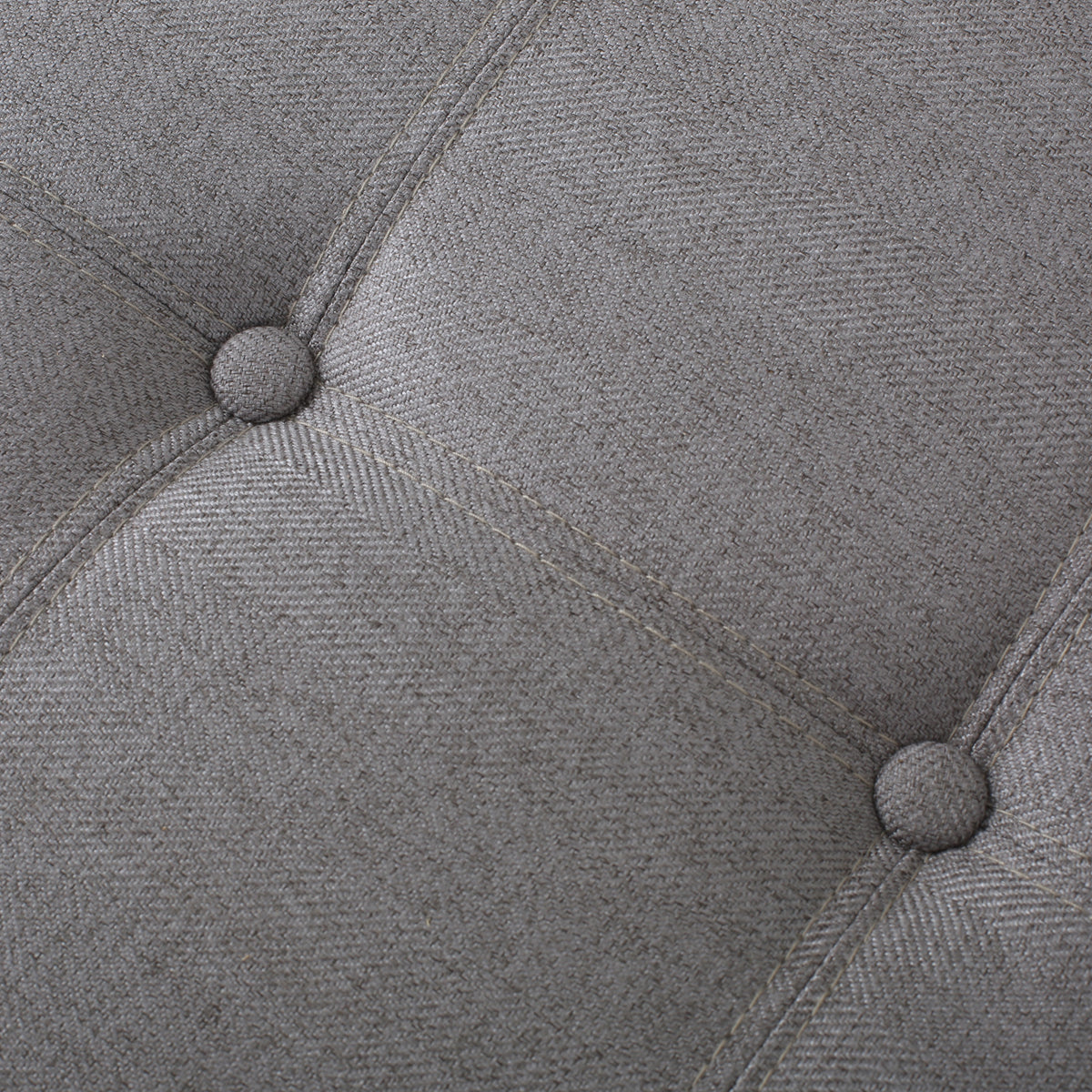 GDF Studio Valeno Mid Century Modern Fabric Tufted Storage Ottoman Bench, Light Gray and Light Brown