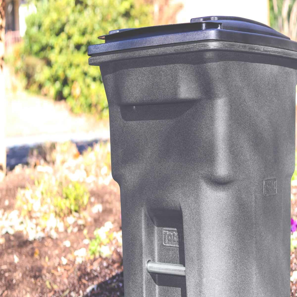 Toter Trash Can Graystone with Wheels and Lid, 64 Gallon