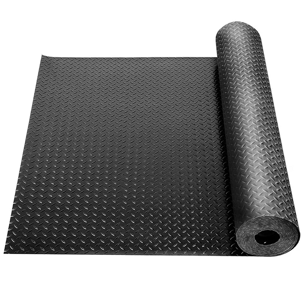 Heavy Duty Garage Flooring Mat Roll 2.5MM Thick Anti-Slip Trailer Floor Covering Raised Mat