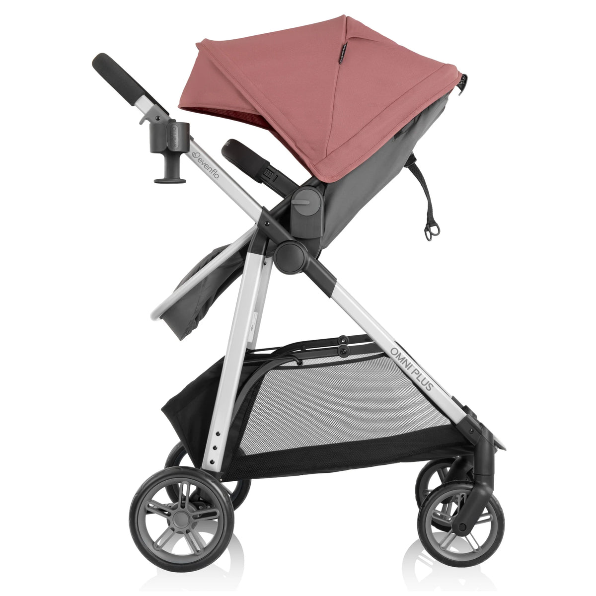 Evenflo Omni Plus Modular Travel System with LiteMax Sport Infant Car Seat, Mylar Gray, Unisex