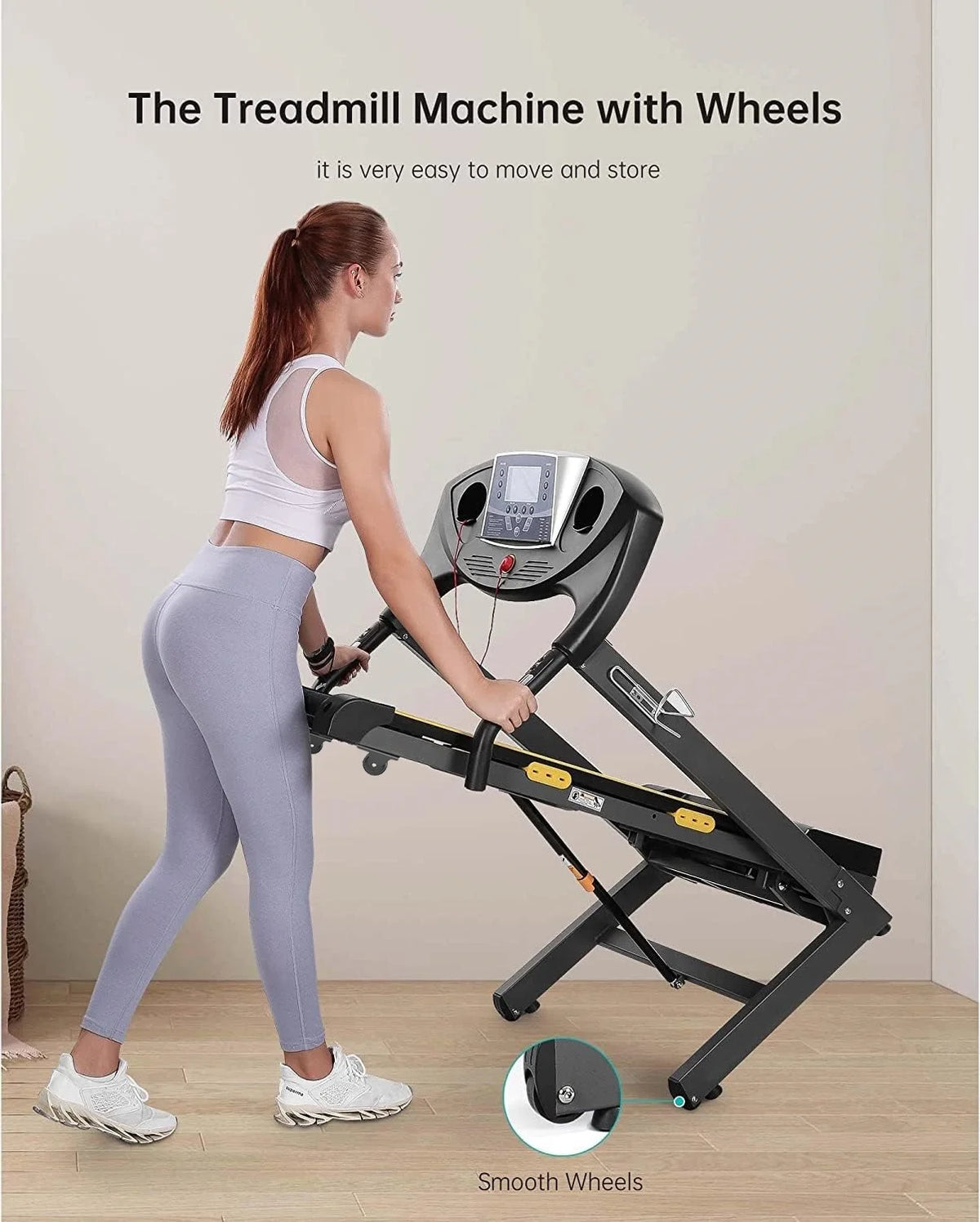 Treadmill with Incline Folding with 12 Level Automatic Incline 2.5hp Power 8.5mhp Speed Running Machine 15 Preset Training Program Electric Treadmill for Home Use