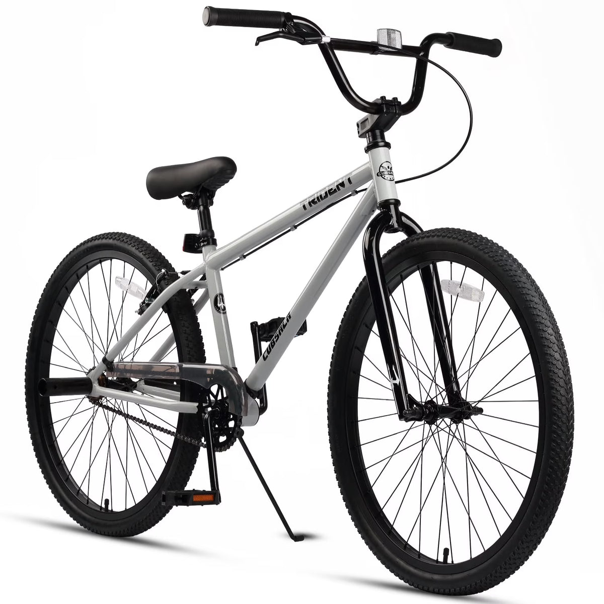 cubsala 24 Inch BMX Race Bike Trident Bicycles Beginner-Level to Advanced Riders with 2 Pegs Trick Cycling and Professional Riding, Black