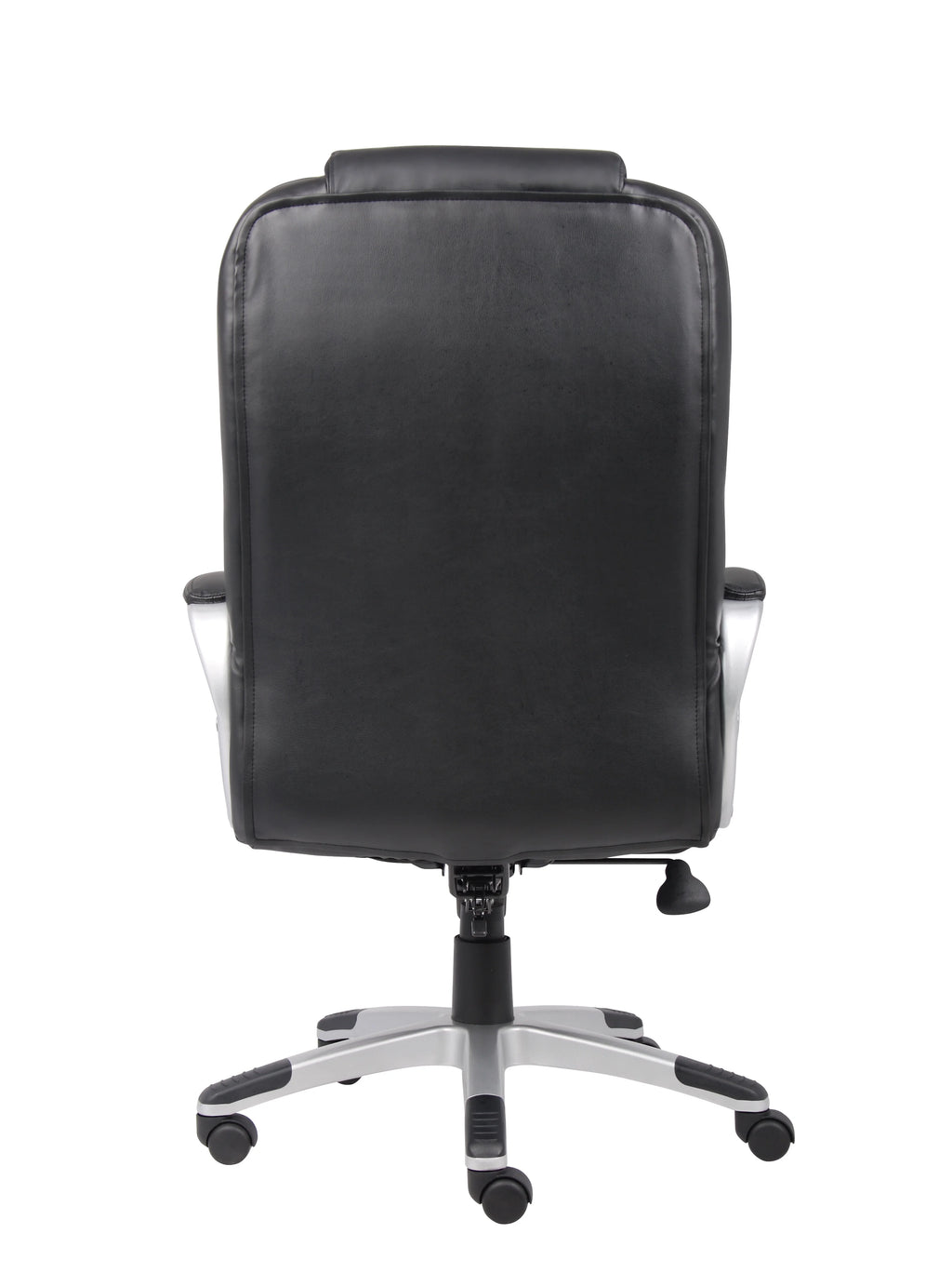 Boss Office Products LeatherPlus Executive Chair with Casters, Black
