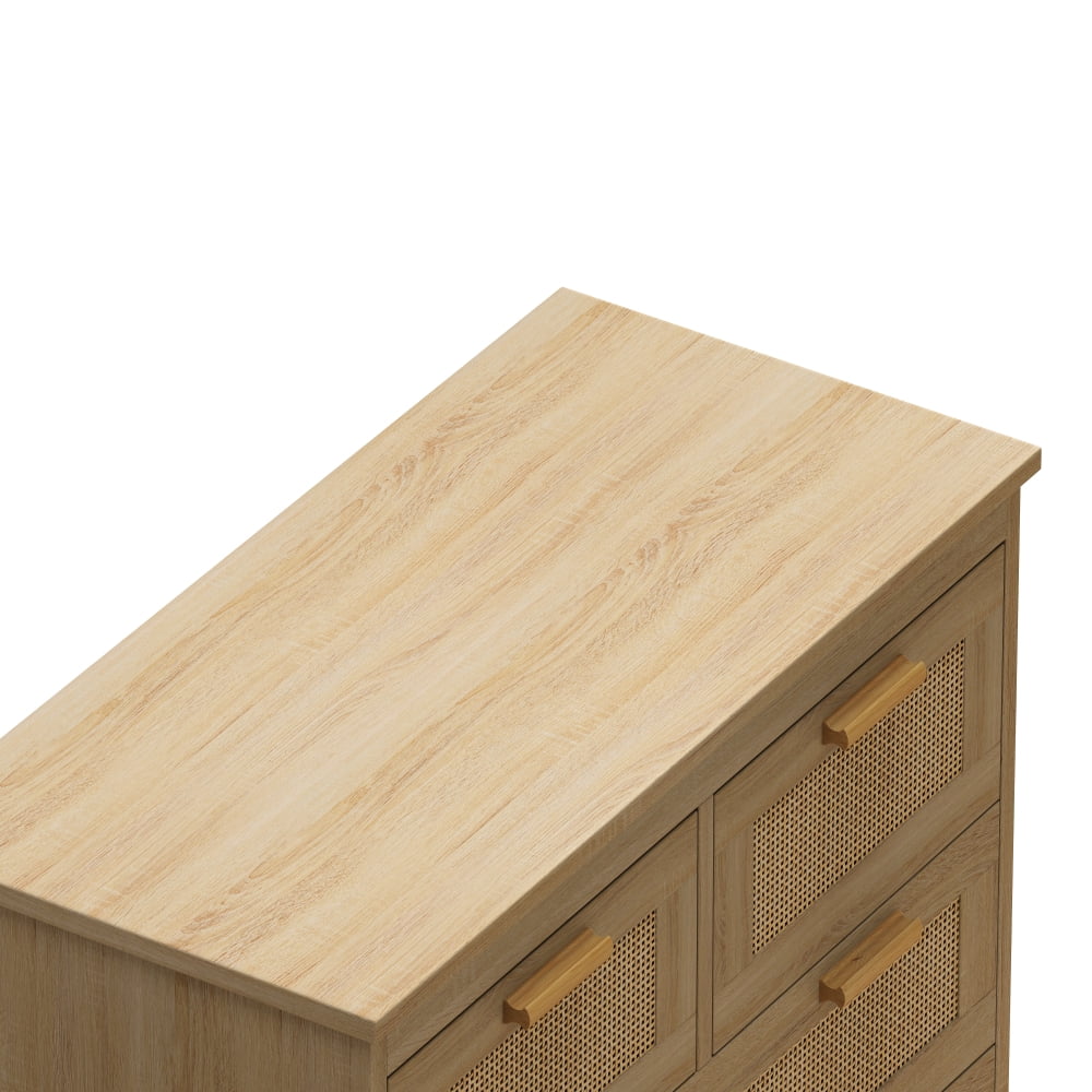 Tcbosik 4-Drawers Dresser, 31.5" Storage Chest of Drawers for Bedroom, Easy to Assemble, Natural