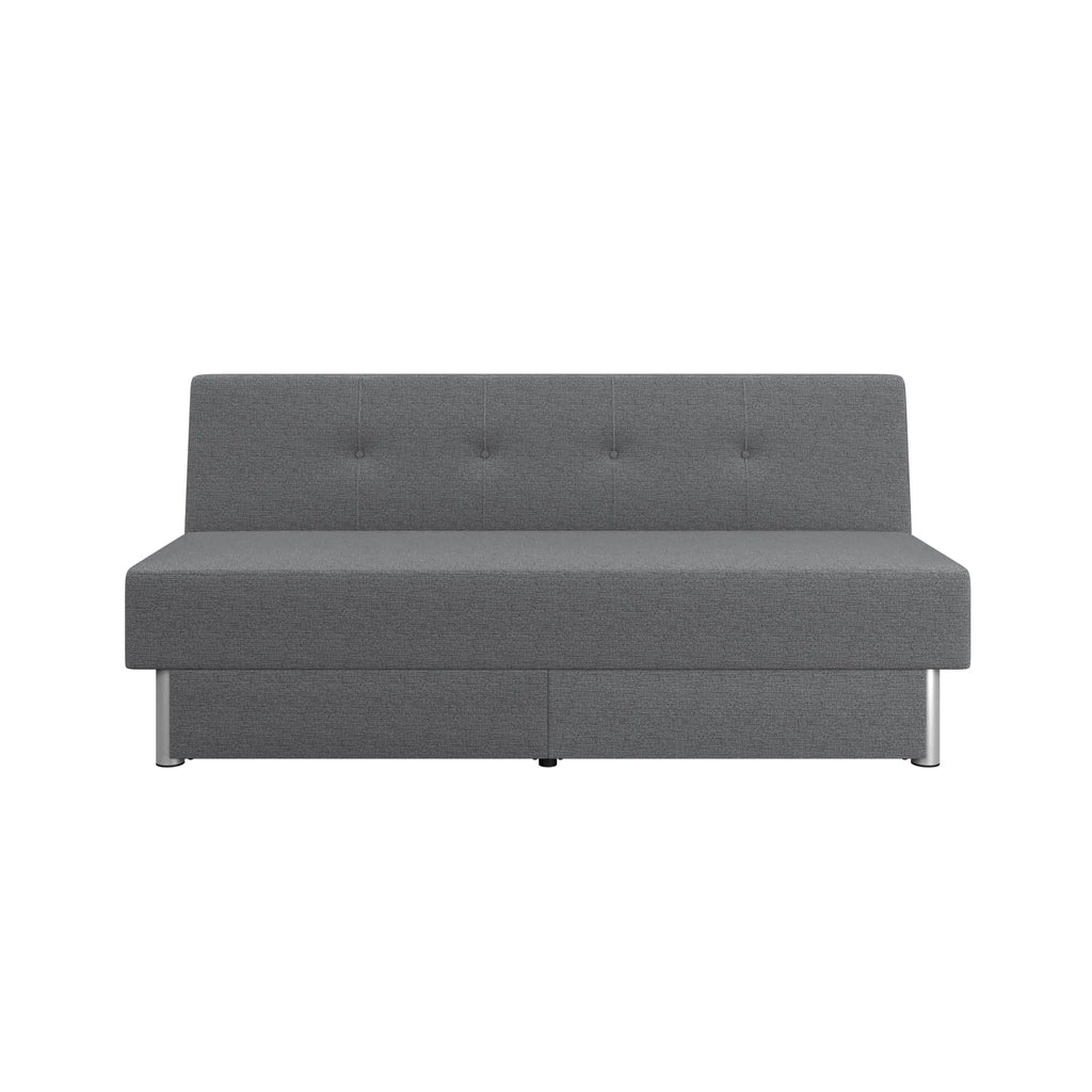 Serta Windsor Futon with Storage and Power, Gray Fabric