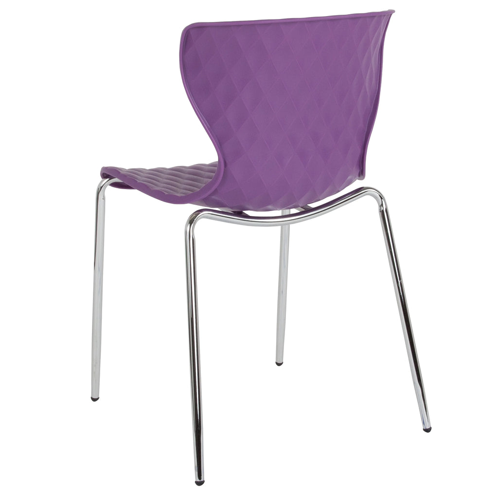 Flash Furniture 4 Pack Lowell Contemporary Design Orange Plastic Stack Chair