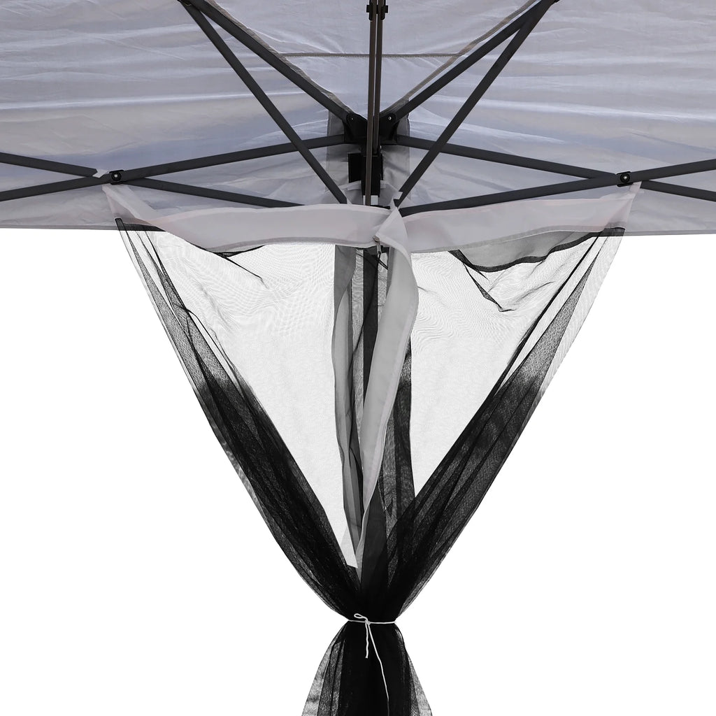 Outsunny 10' x 20' Pop Up Canopy Tent with Netting, Heavy Duty Large Party Tent, Instant Sun Shelter with Carry Bag for Backyard Garden Patio, Beige