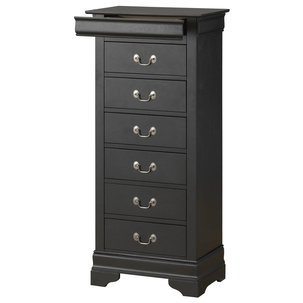 Glory Furniture Louis Phillipe 7 Drawer Lingerie Chest in Cherry