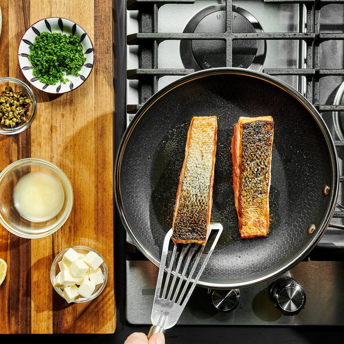 Hybrid Fry Pan Set With Lids, 6-pc