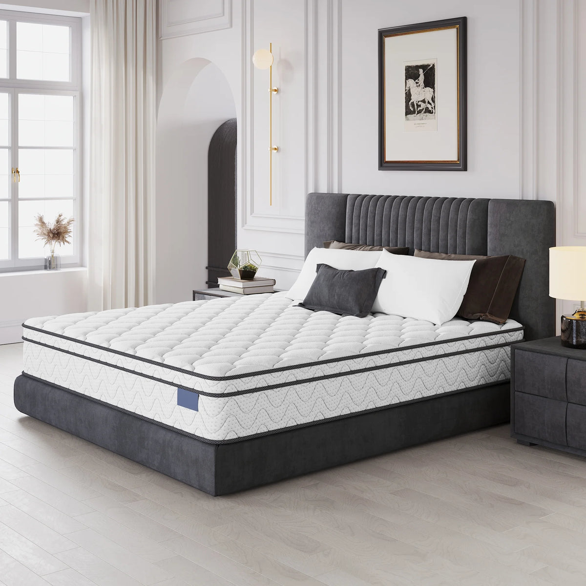10 Inch Twin Mattress, CertiPUR-US Certified Memory Foam Hybrid Mattress in a Box, Medium Firm Bed Mattress for Kids, Teens & Adults, Neche Single Mattress with Pressure Relief & Support