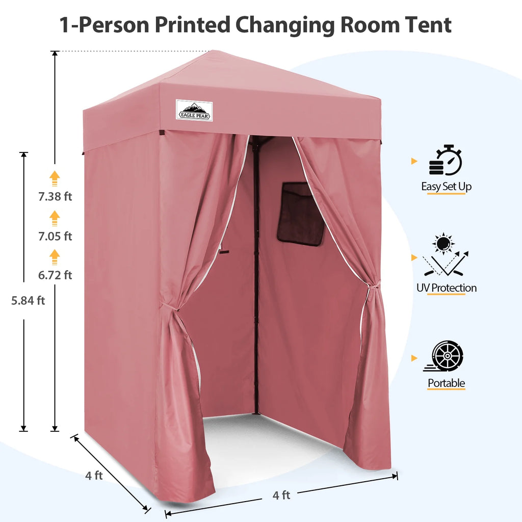 EAGLE PEAK Flex Ultra Compact 4 ft x 4 ft Pop-up Changing Room Canopy, Portable Privacy Cabana