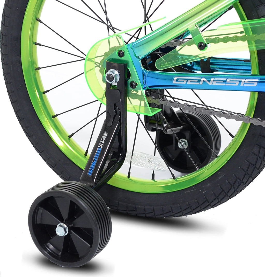 Genesis 18" Glitch Boy's BMX Bike, Blue/Green