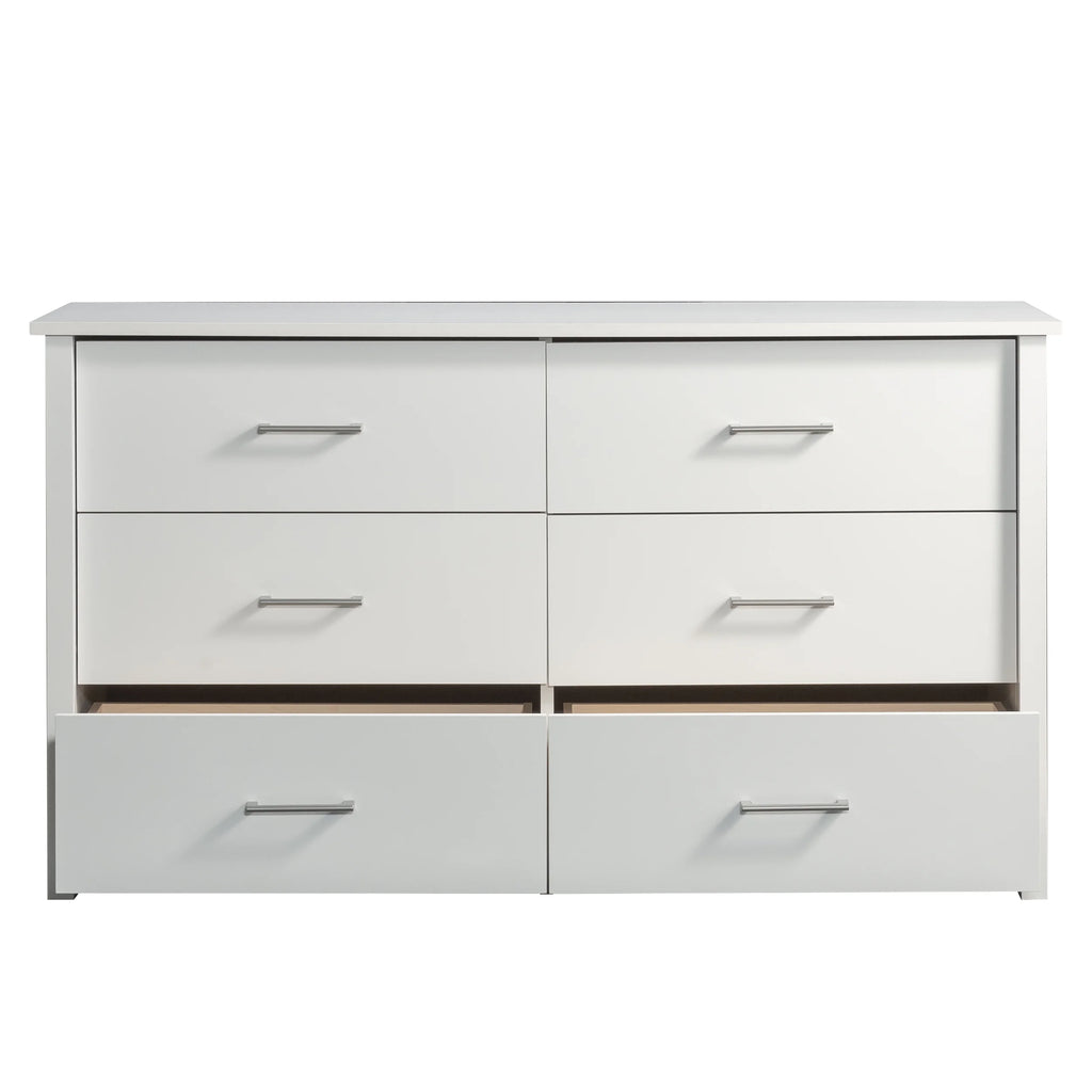 Mainstays Hillside 6-Drawer Dresser, Soft White Finish
