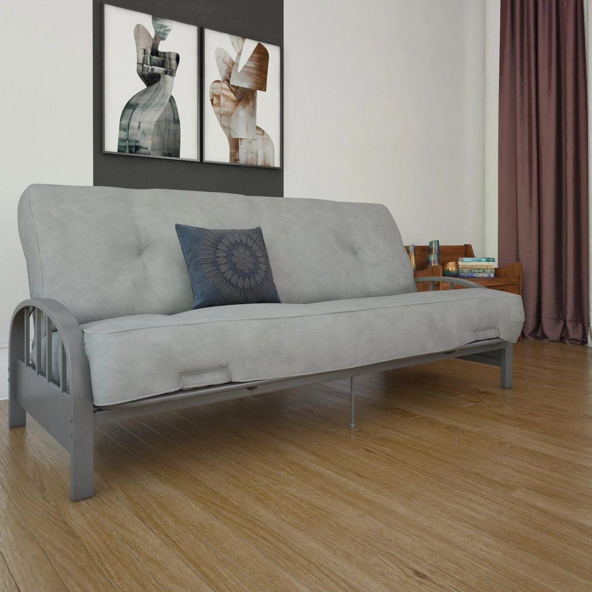DHP Aiden Futon Frame, Silver