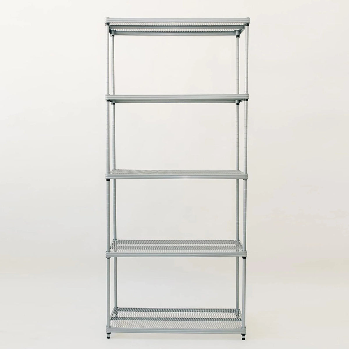 Design Ideas MeshWorks 5 Tier Steel Storage Shelving Unit Bookshelf, Green