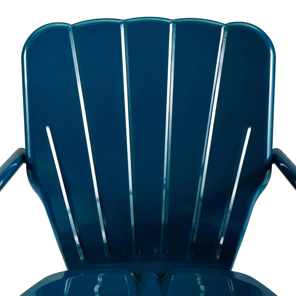 Crosley Ridgeland 2Pc Outdoor Metal Armchair Set - 2 Chairs-Color:Bright Red Gloss