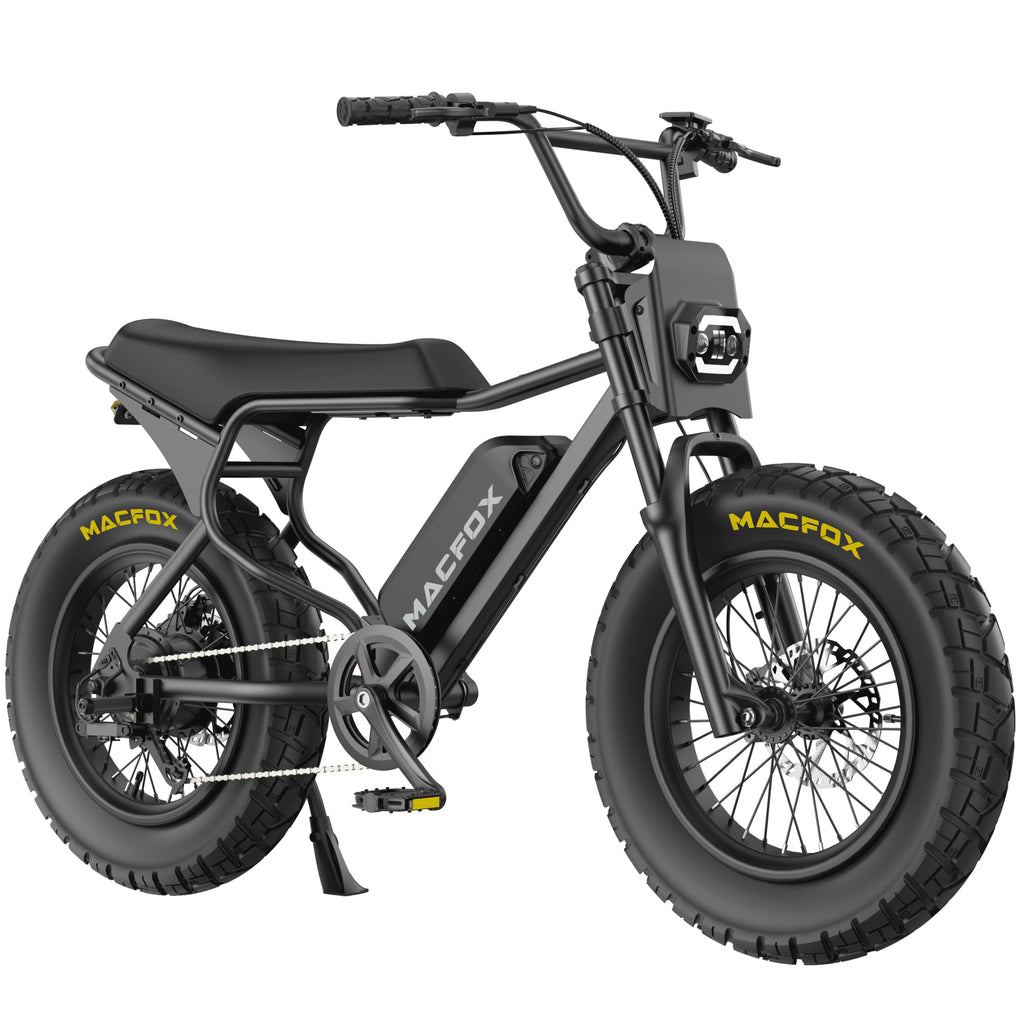 MACFOX X7 Adult Electric Bike, 750W E-Bike, 25 MPH, 48V 13Ah removable battery, 35-mile range, hydraulic brakes, upgraded 20x5.0 wide rear tire.