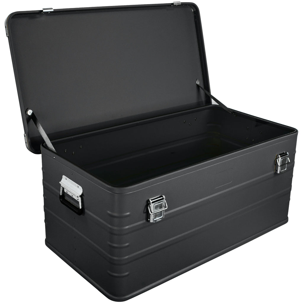 Crossover Aluminum Overland Storage, Trunk, Metal Cargo Case, Storage Box (147L X-Large, Black)